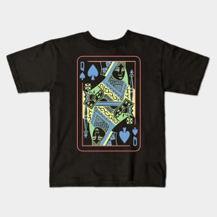 Queen of Spades Night Mode Kids T-Shirt